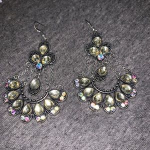 Clear chandelier earrings